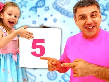 Nastya and dad learn how to count numbers. Story for kids