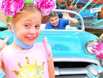 Nastya and dad in funny stories for kids.