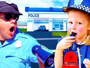 Nastya and dad in funny stories for kids about professions.