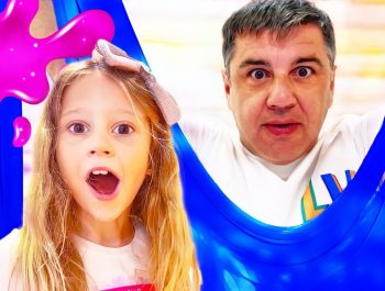 Nastya and dad try to know how to make slime and useful stories for kids.