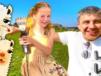 Nastya and dad funny trip and adventures together. Video for kids