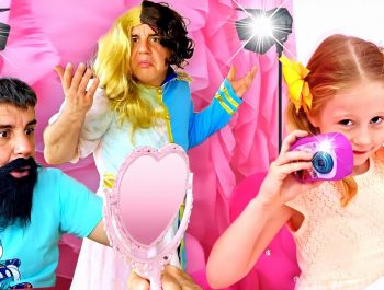 Nastya turns dad with a magic camera