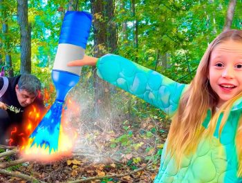 Nastya shows the safety rules for children in the forest