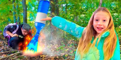 Nastya shows the safety rules for children in the forest