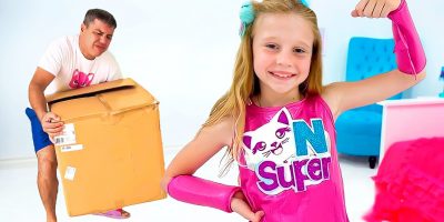 Nastya helps like a real superhero