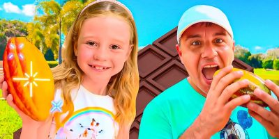 Nastya and dad learned how cocoa is produced