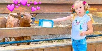 Dad teaches Nastya the rules of behavior and safety