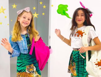 Nastya teaches Eva to take care of her appearance